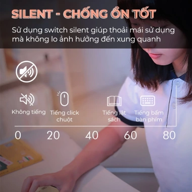 Chuột Bluetooth SIDOTECH Q8 hồng cute, silent, BT5.1, pin sạc, chỉnh DPI – Laptop, iPad, MacBook – 209.000₫ 3