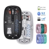 Chuột Bluetooth trong suốt, chế độ kép, im lặng, PC/Laptop, điện thoại, tablet