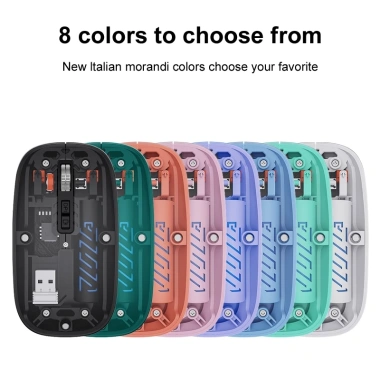 Chuột Bluetooth trong suốt, chế độ kép, im lặng, PC/Laptop, điện thoại, tablet 9