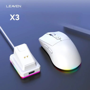 Chuột Bluetooth X3 Chip PRO Dock sạc LED RGB 1.600 DPI Siêu nhẹ BH12T - 263.000₫
