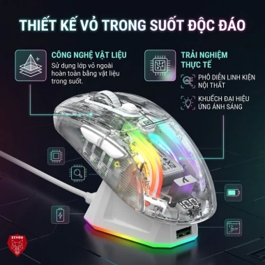 Chuột Bluetooth Ziyou X2 PRO VIP Mouse LED RGB không dây cho PC, Laptop 419.000 VND 2