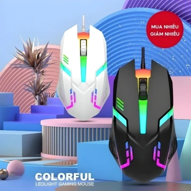 Chuột chơi Game có dây USB LED RGB 1.200dpi 3 nút, phím tắt - 35.000₫, BH 2 năm