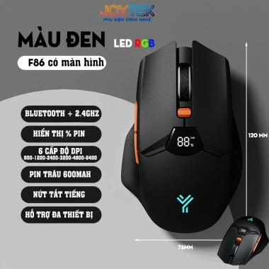 Chuột Game Atas F86 Silent Không Dây Bluetooth Pin 600mAh Cho Game Thủ Văn Phòng
