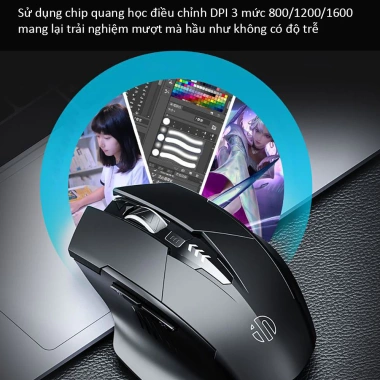 Chuột Gaming Bluetooth Sidotech Inphic PM6 Không Dây 2.4G Sạc Pin Giá 159k