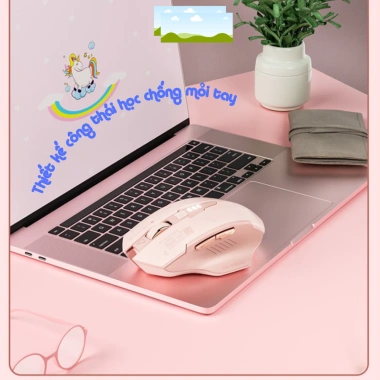 Chuột Gaming Không Dây Maxcotech Inphic F8 Pink 2.400 DPI, Sạc Pin, Chống Ồn, Wireless USB 2.4G - Giá 163.000₫ 7 Chuột Gaming Không Dây Maxcotech Inphic F8 Pink 2.400 DPI, Sạc Pin, Chống Ồn, Wireless USB 2.4G - Giá 163.000₫ 7