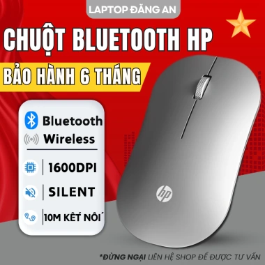 Chuột HP Bluetooth Silent Click không dây, tương thích Mac Air/Pro, Surface, iPad, USB, BH 6 tháng, chỉ 189.000₫