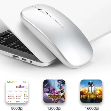 Chuột không dây 2.4G Bluetooth 5.2 sạc lại, đa chức năng, phù hợp laptop - 59.000 VND 5