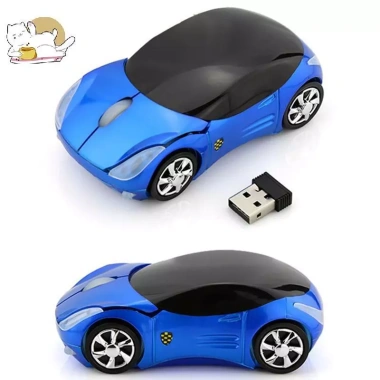 Chuột không dây 2.4GHz hình ô tô, quang học 1.600 DPI, USB nhận, chơi game mát mẻ - Giá chỉ 79.184 VND