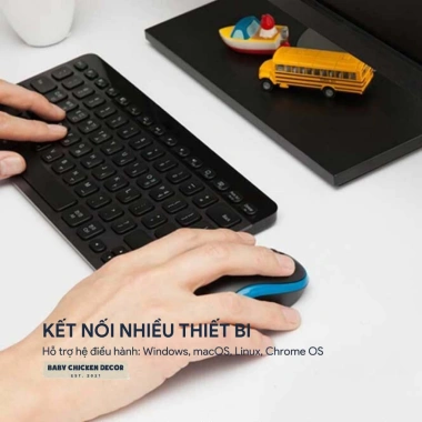 Chuột không dây 2.4GHz nhỏ gọn, thiết kế tiện dùng - Giá chỉ 58.000₫