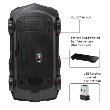 Chuột không dây 3D hình xe hơi 2.4GHz USB chơi game máy tính, giá chỉ 143.000đ 9 Chuột không dây 3D hình xe hơi 2.4GHz USB chơi game máy tính, giá chỉ 143.000đ 9