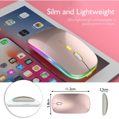 Chuột Không Dây A2 Pin Sạc Click Im Lặng Đèn LED Khoảng Cách 10-20m Giá 48.902 VND