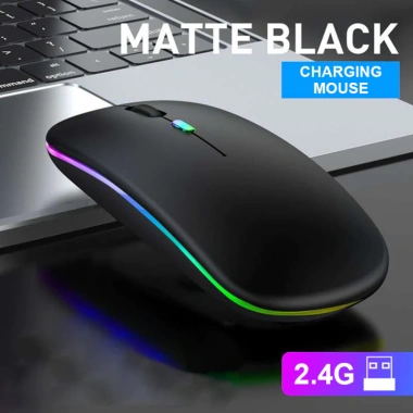 Chuột Không Dây A2 Pin Sạc Click Im Lặng Đèn LED Khoảng Cách 10-20m Giá 48.902 VND