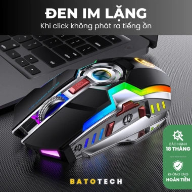 Chuột không dây A5Pro BATOTECH LED RGB 7 phím gaming, pin sạc 3 tuần - 289.000₫