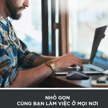Chuột không dây B175 USB 2.4GHz, pin 12 tháng, thuận 2 tay, Laptop PC AOC bảo hành 12 tháng