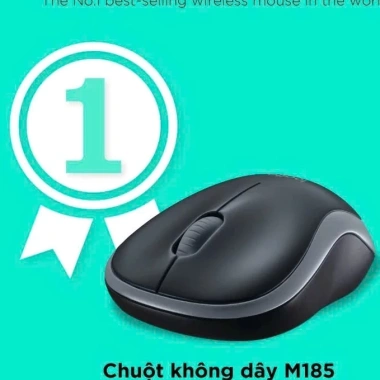 Chuột không dây B175 USB 2.4GHz, pin 12 tháng, thuận 2 tay, Laptop PC AOC bảo hành 12 tháng