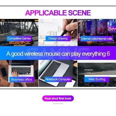 Chuột không dây Bluetooth 2 trong 1 2.4GHz - Chế độ im lặng, DPI 3 cấp, phù hợp game - Giá chỉ 214.500₫ 5