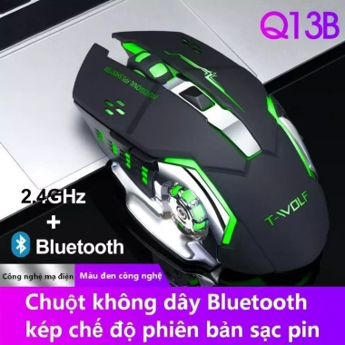 Chuột không dây Bluetooth 2 trong 1 2.4GHz - Chế độ im lặng, DPI 3 cấp, phù hợp game - Giá chỉ 214.500₫ 10