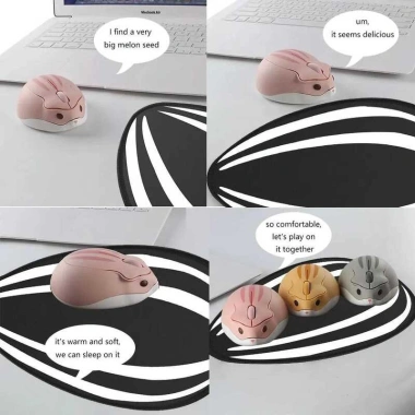 Chuột không dây Bluetooth 2.4G Hamster Design phát sáng – Văn phòng và game, chỉ 165k 5