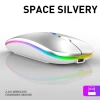 Chuột Không Dây Bluetooth 2.4G Pin Sạc LED RGB Siêu Mỏng Laptop PC Android iOS 5