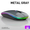 Chuột Không Dây Bluetooth 2.4G Pin Sạc LED RGB Siêu Mỏng Laptop PC Android iOS 7