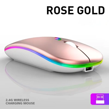 Chuột Không Dây Bluetooth 2.4G Pin Sạc LED RGB Siêu Mỏng Laptop PC Android iOS 8 Chuột Không Dây Bluetooth 2.4G Pin Sạc LED RGB Siêu Mỏng Laptop PC Android iOS 8