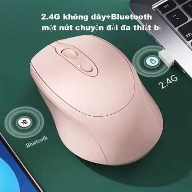 Chuột không dây Bluetooth 2.4G sạc lại, chế độ kép, tắt tiếng - Quà tặng văn phòng cho bé, giá 76.500₫ 4