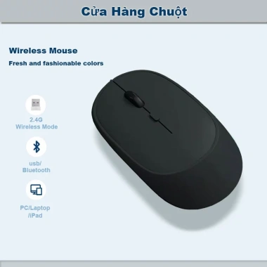 Chuột không dây Bluetooth 2.4G sạc lại, chế độ kép, tắt tiếng - Quà tặng văn phòng cho bé, giá 76.500₫ 9