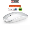 Chuột không dây Bluetooth + 2.4G, thiết kế Apple Slim, pin sạc, hỗ trợ 2 thiết bị - 129k