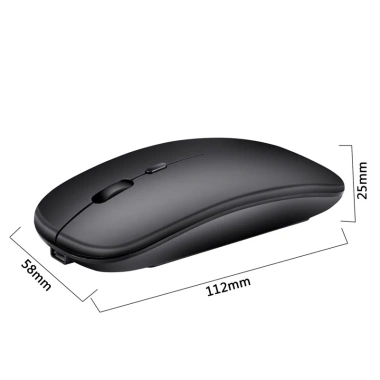 Chuột không dây Bluetooth + 2.4G, thiết kế Apple Slim, pin sạc, hỗ trợ 2 thiết bị - 129k 5