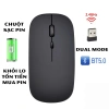 Chuột không dây Bluetooth + 2.4G, thiết kế Apple Slim, pin sạc, hỗ trợ 2 thiết bị - 129k 9