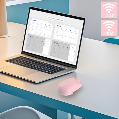 Chuột không dây Bluetooth 2.4GHz - Heo hồng 1.200 DPI, pin lâu, giá 242.000 7