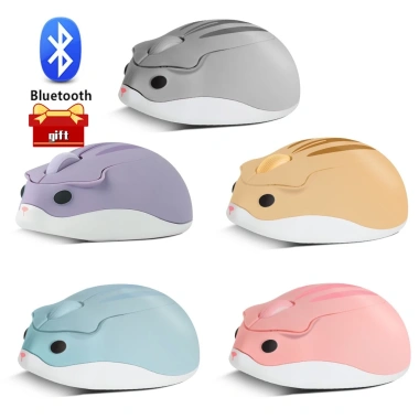 Chuột không dây Bluetooth 2.4GHz Pin sạc Pink - Chống ồn, siêu hoạt hình gaming PC Laptop iPad - 110k