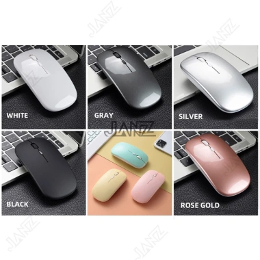 Chuột không dây Bluetooth 2.4GHz Quang học, sạc lại, siêu mỏng, im lặng cho laptop và tablet - Giá chỉ 73.700₫