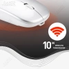 Chuột không dây Bluetooth 2.4GHz Quang học, sạc lại, siêu mỏng, im lặng cho laptop và tablet - Giá chỉ 73.700₫ 5