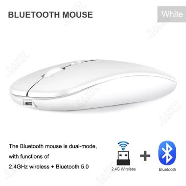 Chuột không dây Bluetooth 5.0 2.4GHz, sạc lại USB‑C – dùng cho PC, laptop, điện thoại, chỉ 75.900₫