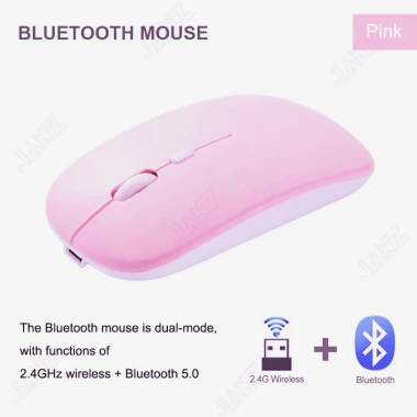 Chuột không dây Bluetooth 5.0 2.4GHz, sạc lại USB‑C – dùng cho PC, laptop, điện thoại, chỉ 75.900₫
