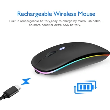 Chuột không dây Bluetooth A2 Pin sạc click không tiếng ồn tầm 10‑20m giá 44.120₫ 5
