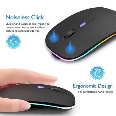 Chuột không dây Bluetooth A2 Pin sạc click không tiếng ồn tầm 10‑20m giá 44.120₫ 6
