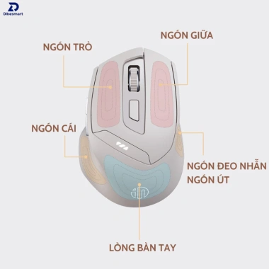 Chuột Không Dây Bluetooth DIBESMART Inphic DR6 – Pin sạc, 3 chế độ kết nối, giảm giá 175k 8
