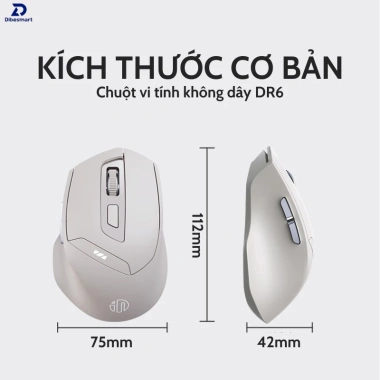 Chuột Không Dây Bluetooth DIBESMART Inphic DR6 – Pin sạc, 3 chế độ kết nối, giảm giá 175k 9