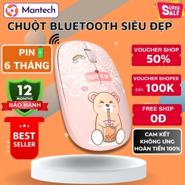 Chuột Không Dây Bluetooth DPI 1.200 Nhỏ Gọn Siêu Xinh Giá 59k Cho Laptop và TV