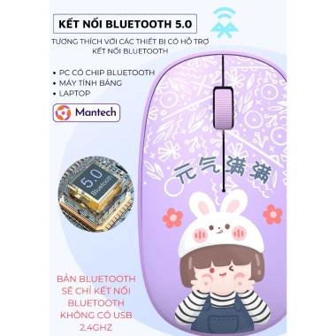 Chuột Không Dây Bluetooth DPI 1.200 Nhỏ Gọn Siêu Xinh Giá 59k Cho Laptop và TV