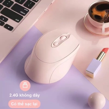 Chuột Không Dây Bluetooth DPI1.600 PIN 500mAh click chống ồn công thái học cho Laptop 5
