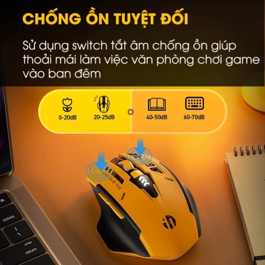 Chuột không dây Bluetooth INPHIC A9 6 nút tắt âm LED pin Gundam công thái học - 165k 3 Chuột không dây Bluetooth INPHIC A9 6 nút tắt âm LED pin Gundam công thái học - 165k 3