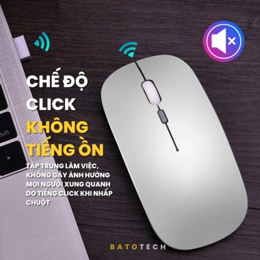 Chuột không dây Bluetooth M80 BATOTECH - 2 chế độ Bluetooth/Wireless, pin sạc 2 tháng, không ồn, giá 189k 8