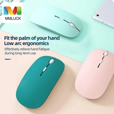 Chuột không dây Bluetooth mini MMULCK xanh lá, siêu mỏng, không tiếng ồn – phụ kiện laptop, giảm còn 84.810₫
