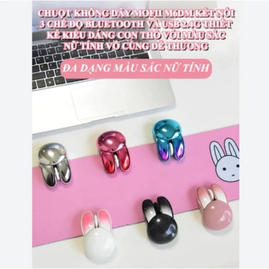 Chuột không dây Bluetooth MOFII M6 hình thỏ - Thiết kế mới độc đáo, hàng chính hãng 178.000₫