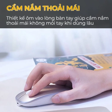 Chuột không dây Bluetooth SIDOTECH INPHIC M1PRO Pin sạc Chống ồn LED - 149k 6