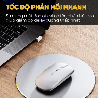 Chuột không dây Bluetooth SIDOTECH INPHIC M1PRO Pin sạc Chống ồn LED - 149k 7