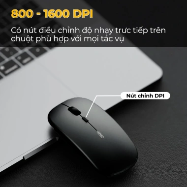 Chuột không dây Bluetooth SIDOTECH INPHIC M1PRO Pin sạc Chống ồn LED - 149k 8